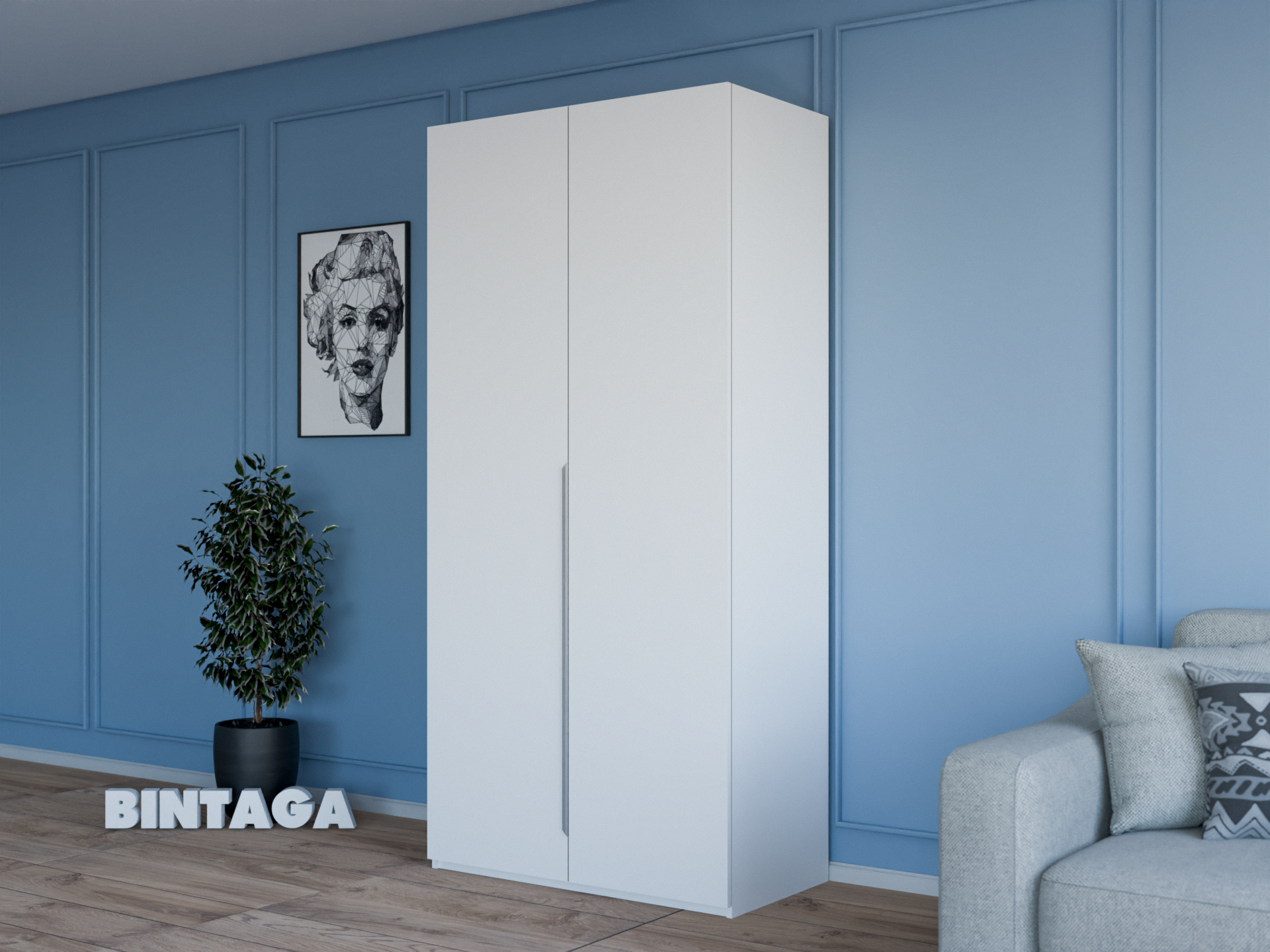 Пакс Альхейм 12 white (silver) ИКЕА (IKEA) изображение товара