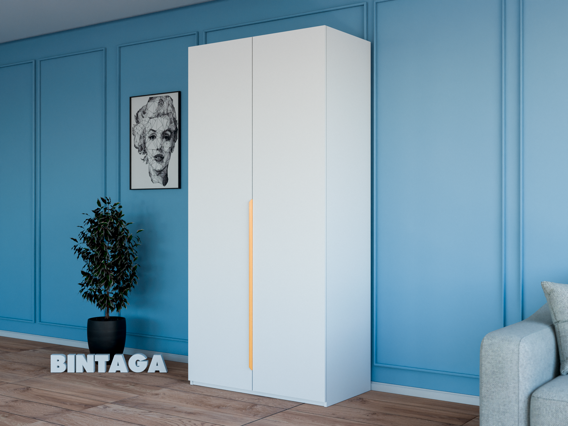 Пакс Альхейм 12 white (gold) ИКЕА (IKEA) изображение товара