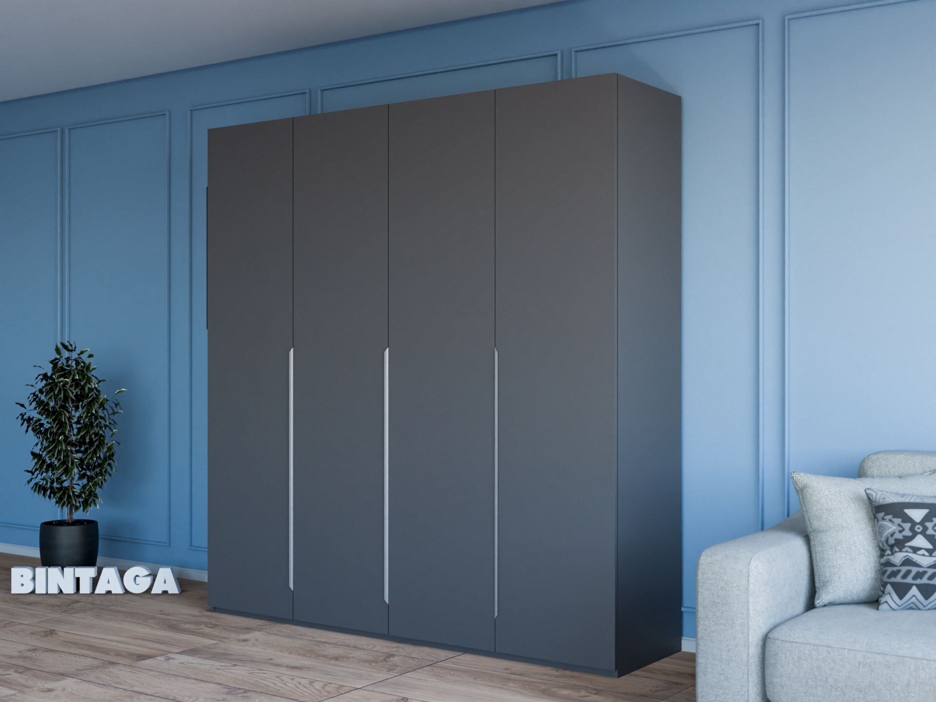 Пакс Альхейм 14 grey (silver) ИКЕА (IKEA) изображение товара